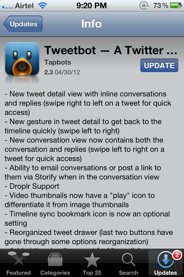 Tweetbot For iPhone V2.3