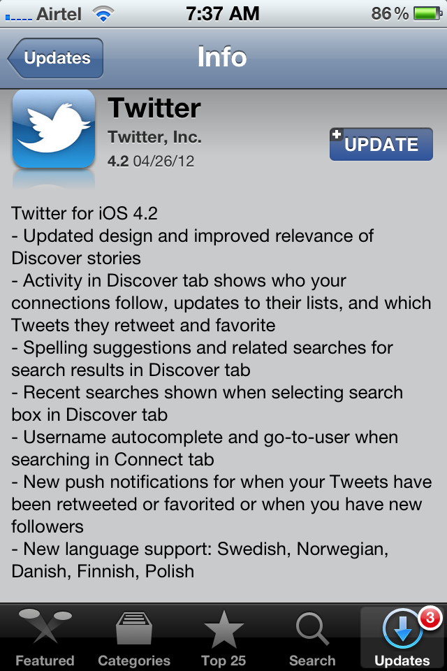 Twitter For iPhone iPad
