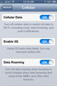 iOS 6 Beta 2 3G toggle