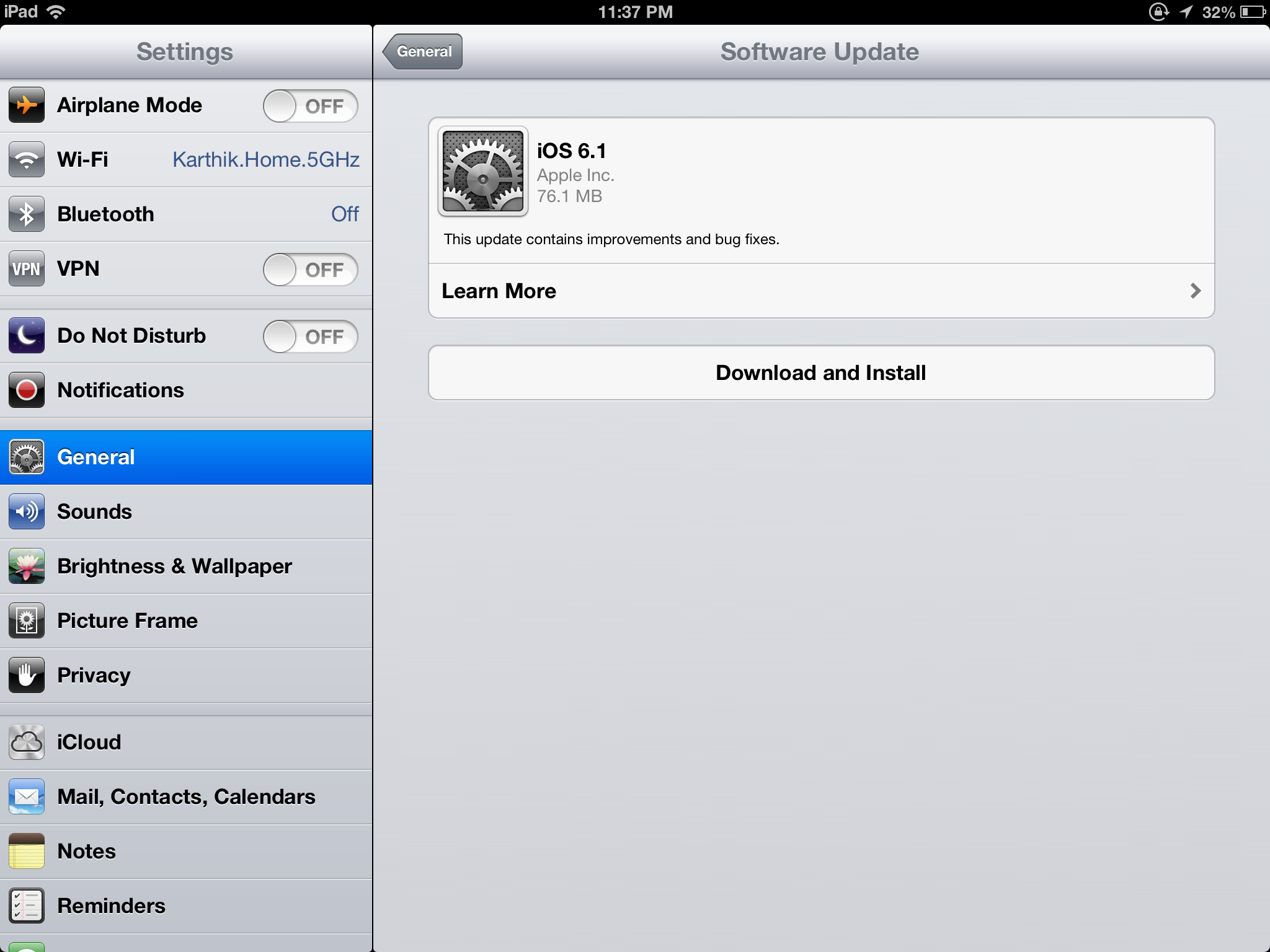 iOS 6.1 iPhone, iPad, iPad mini, iPod Touch